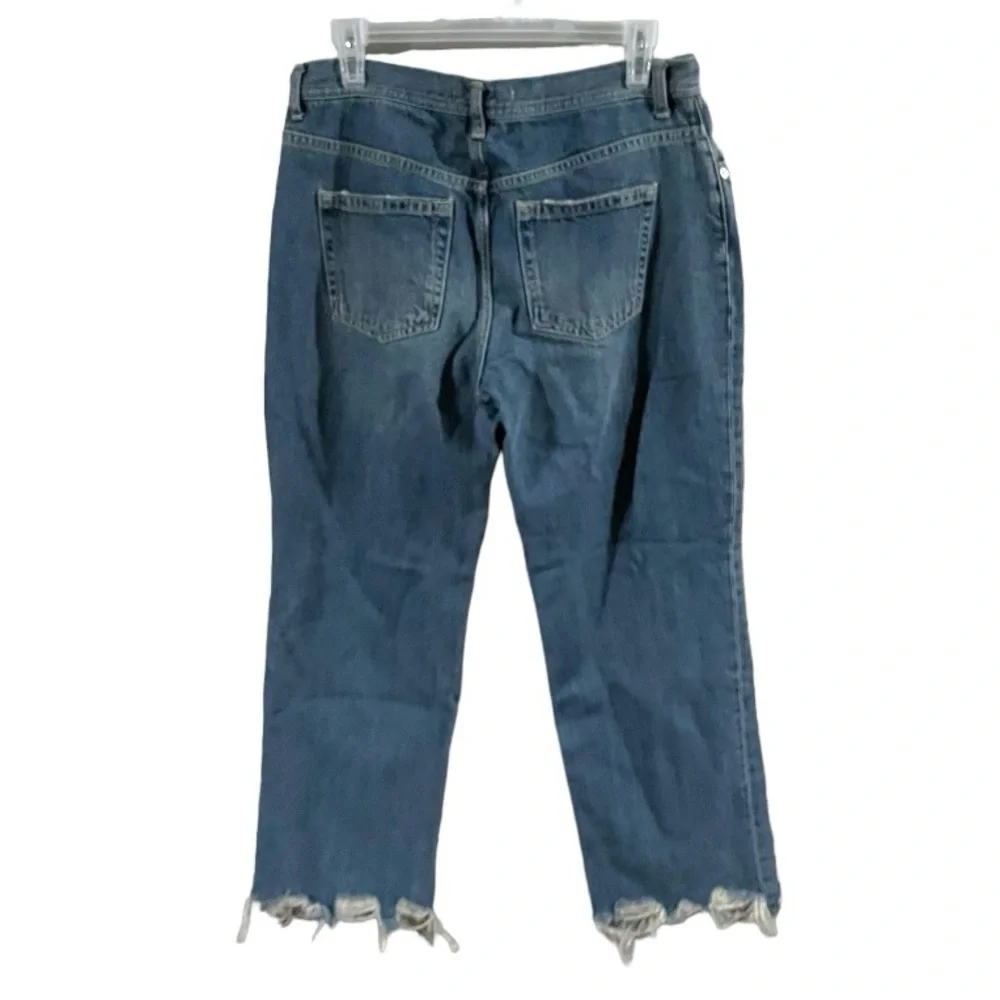 EUC We the Free Ripped Hem Straight Leg Jeans Size 29